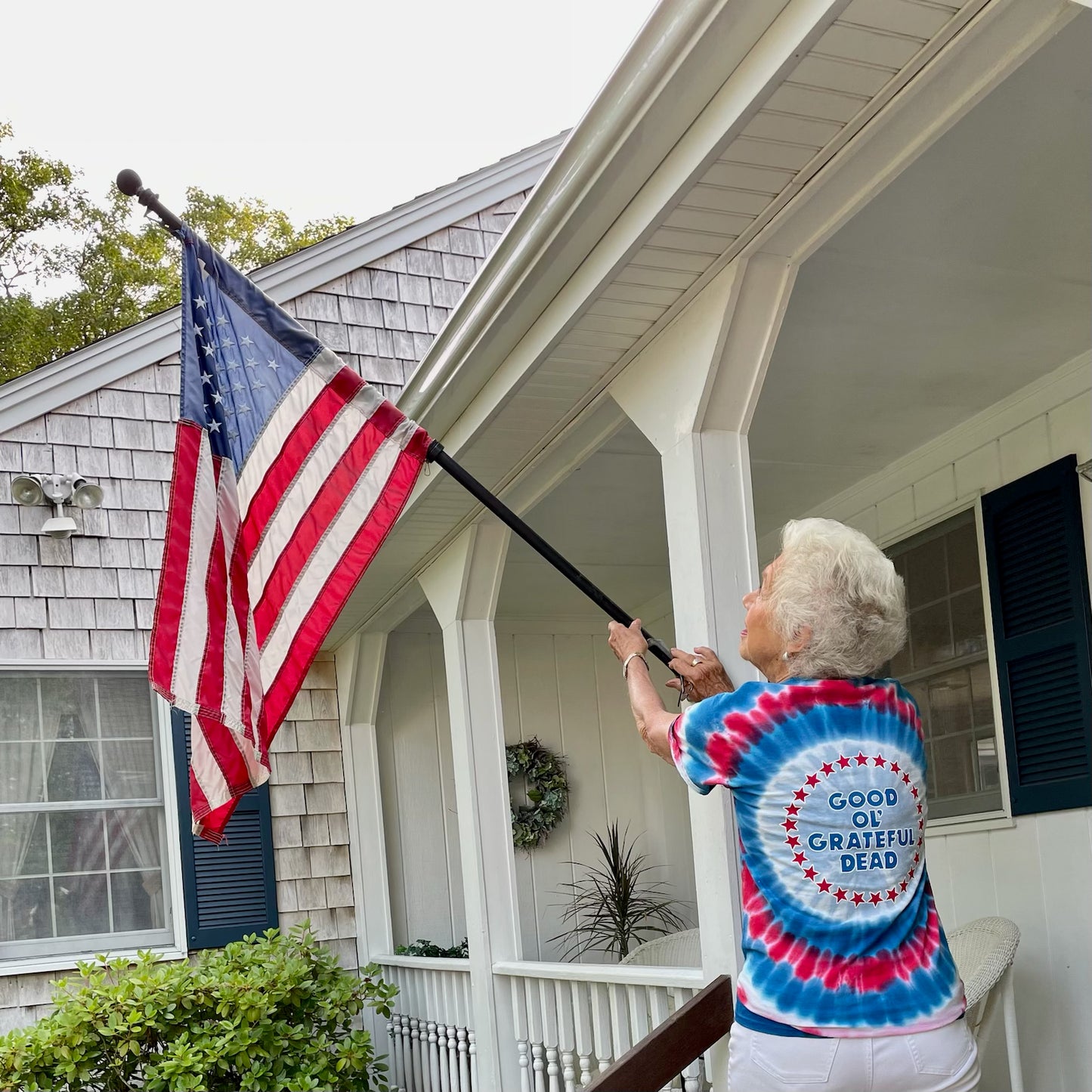 Patriotic Bears tie dyed t-shirt