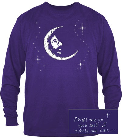 Jerry Garcia Moon Long Sleeve t-shirt on Purple