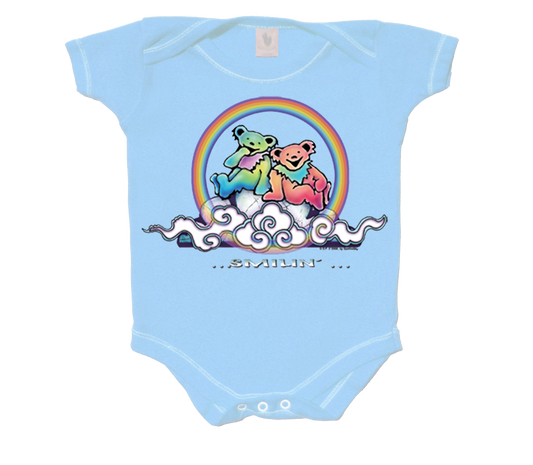 Grateful Dead "Smiling Bears on Blue" Infant Onesie Romper