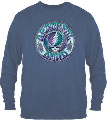 Grateful Dead - Batik Steal your Face on Blue Long Sleeve
