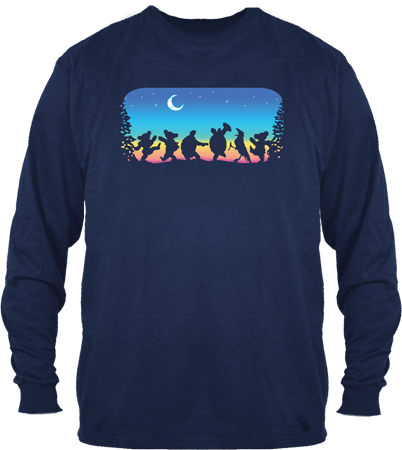 Grateful Dead- Moondance on Blue Long Sleeve