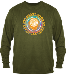 Grateful Dead - Orange Sunshine on Olive Long Sleeve