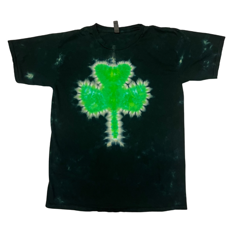 Dark Green Shamrock Front Clover Leaf Tie Dye