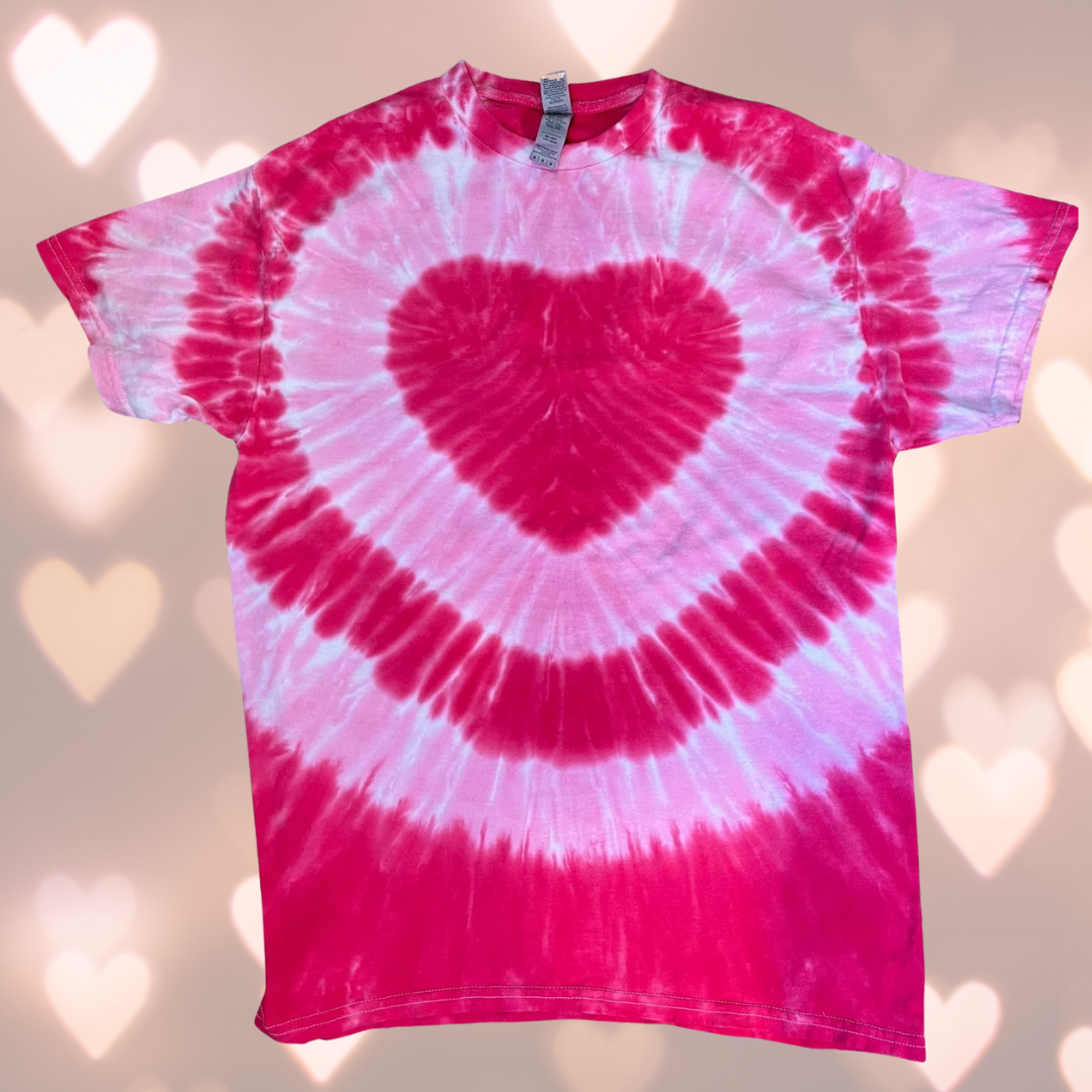 Pink Heart Tie Dye t-shirt
