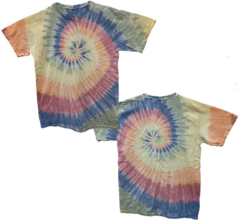 Pastel Nature Swirl Youth tie dye t-shirt