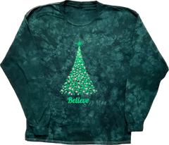 Christmas Sparkle Long Sleeve Tie Dye