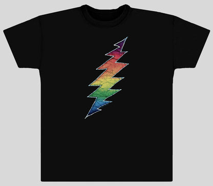 Grateful Dead Rainbow Bolt on Black