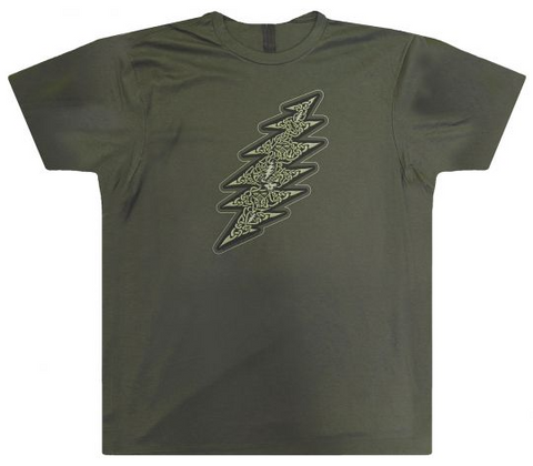 Celtic Grateful Dead Lightning Bolt-on Olive