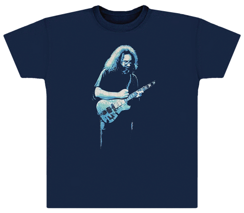 Jerry Garcia 1978 on Navy t-shirt