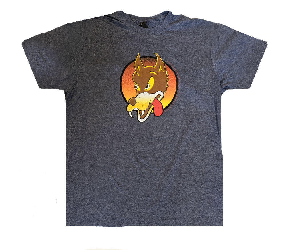 Jerry Garcia-Wolf Guitar emblem t-shirt Navy Heather