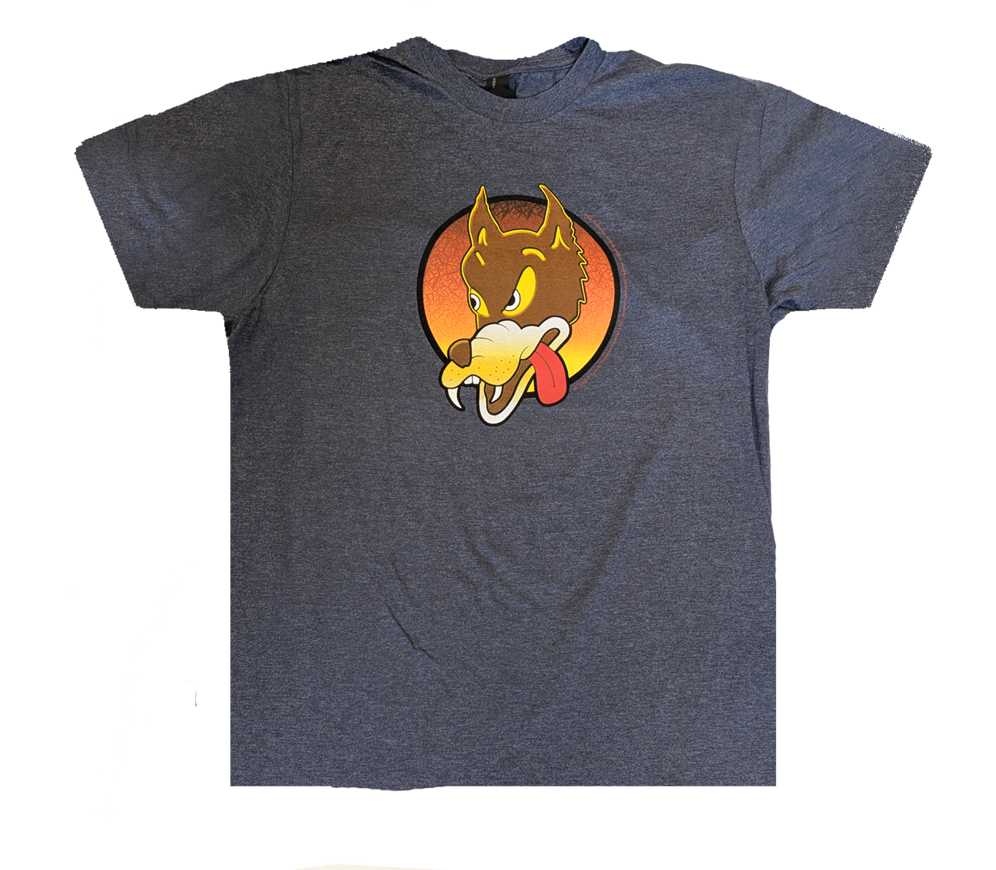 Jerry Garcia-Wolf Guitar emblem t-shirt Navy Heather