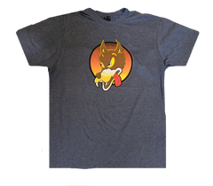 Jerry Garcia-Wolf Guitar emblem t-shirt Navy Heather