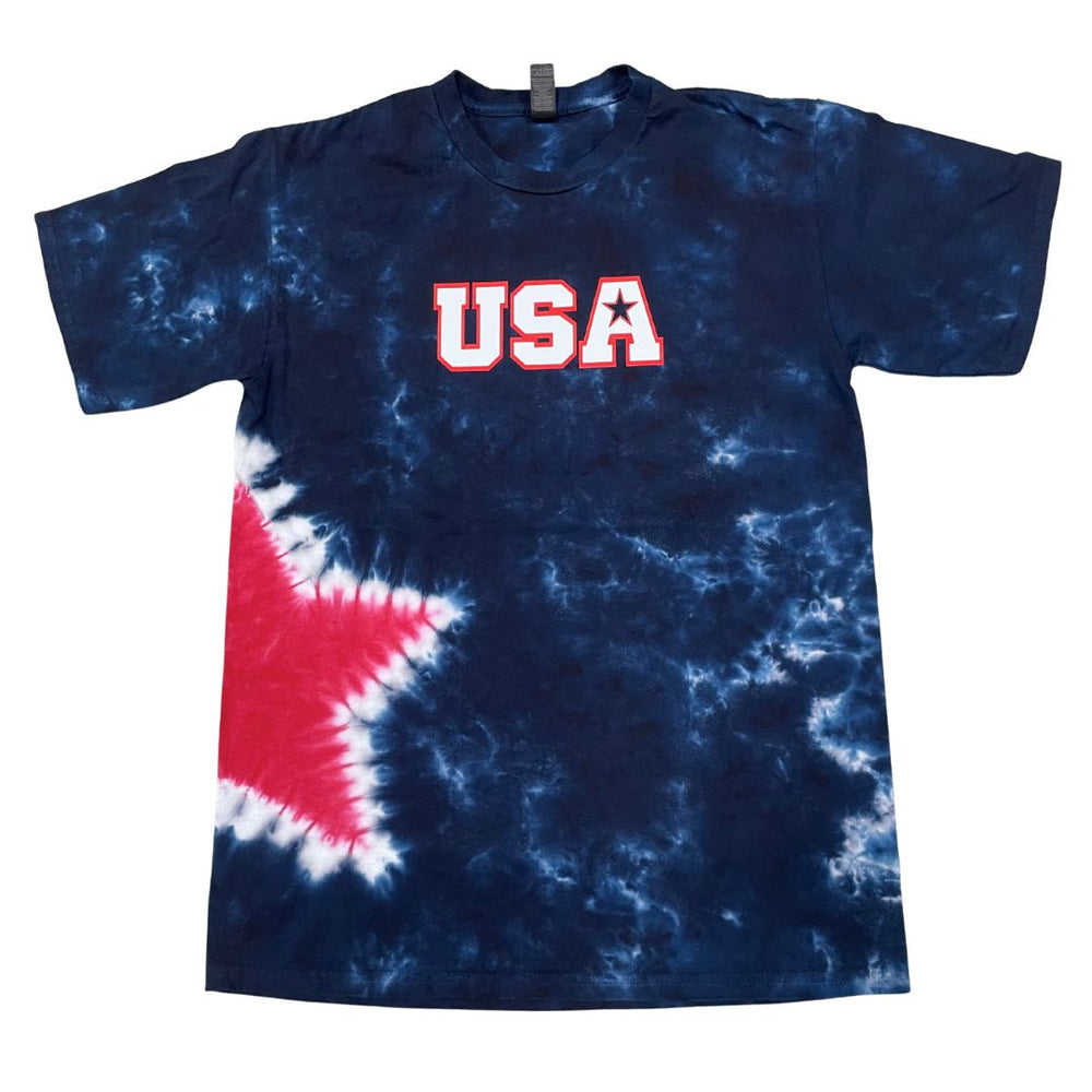 USA Side Star tie dye t-shirt