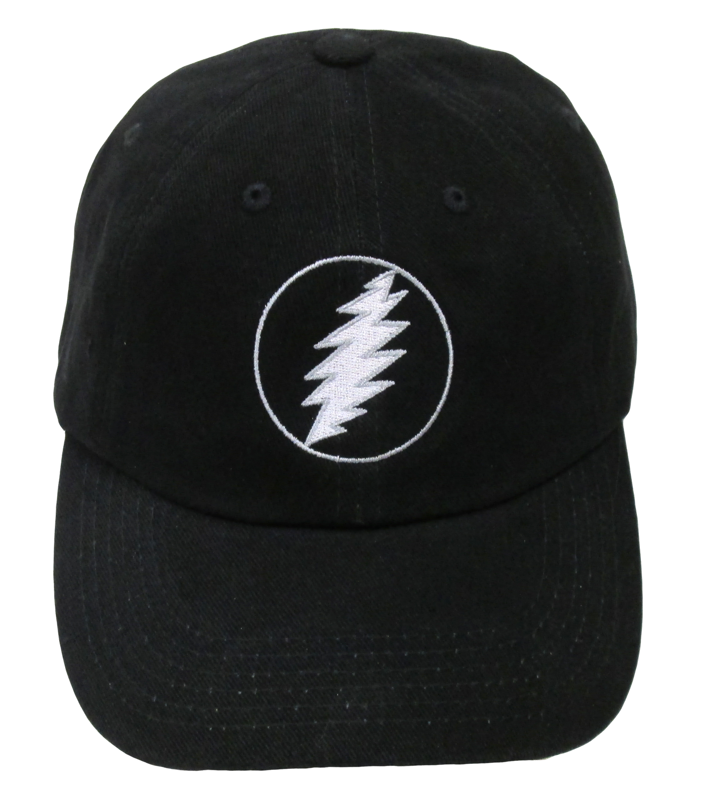 Grateful Dead Lightning Bolt Embroidered Hat - Black