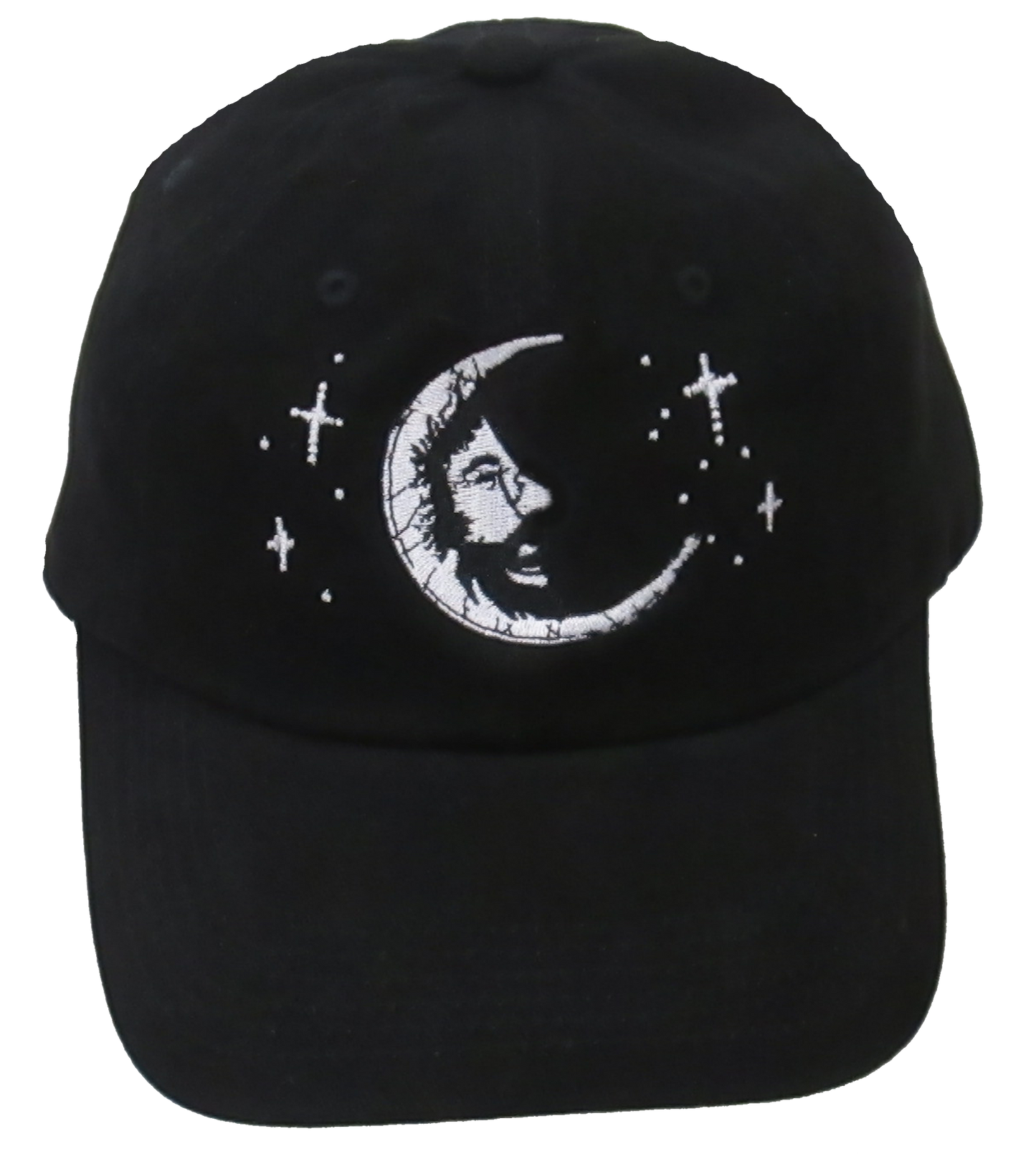 Jerry Moon Embroidered Baseball Hat on Black