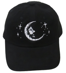 Jerry Moon Embroidered Baseball Hat on Black