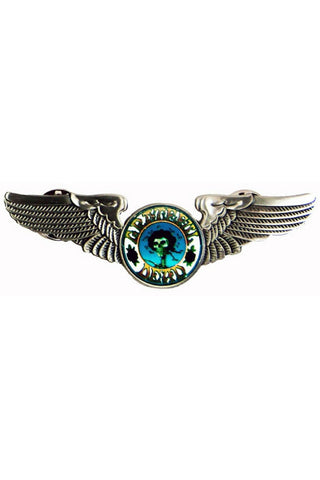 Grateful Dead GD Skull & Roses Large Pilot Pin Rockwings