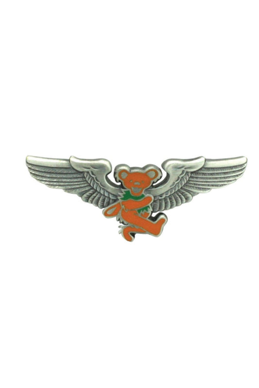 Grateful Dead Orange Bear Pilot Pin Rockwings - eDeadShop
