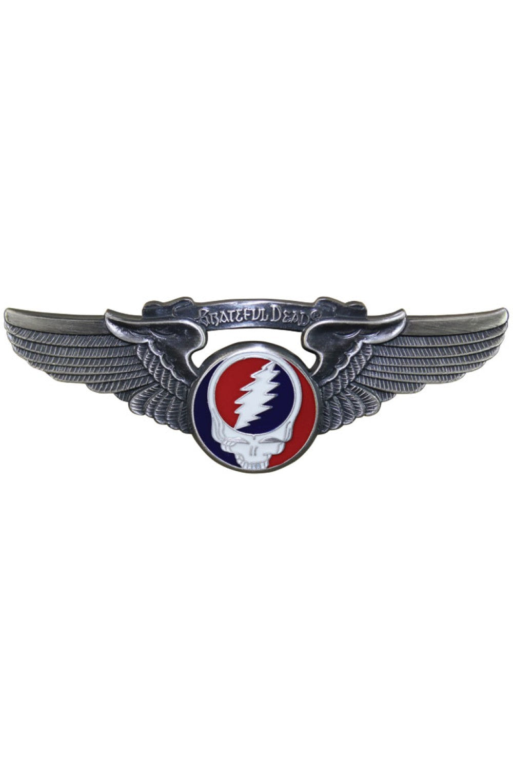 Grateful Dead Steal Your Face Small Pilot Wing Pin Rockwings - eDeadShop