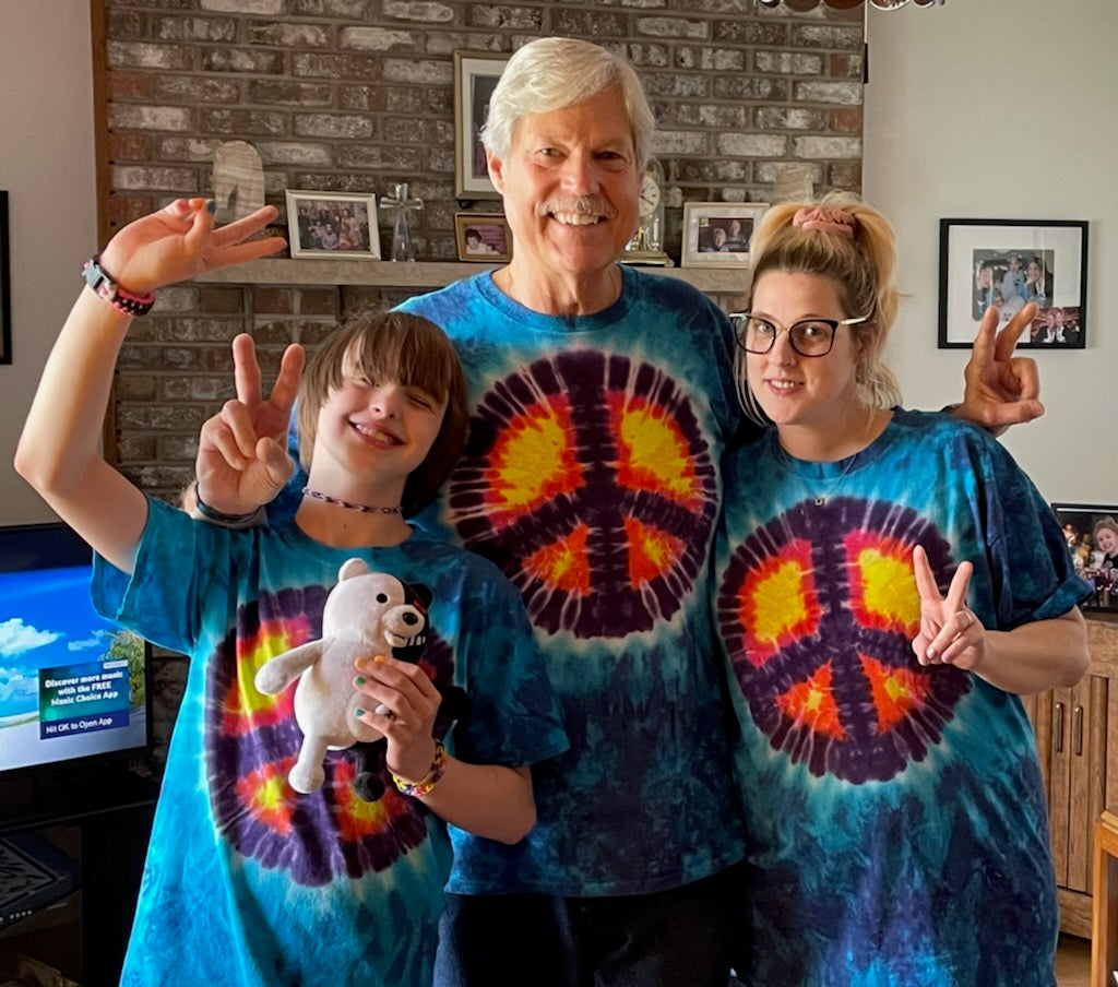 Peace Sign Youth tie dye t-shirt