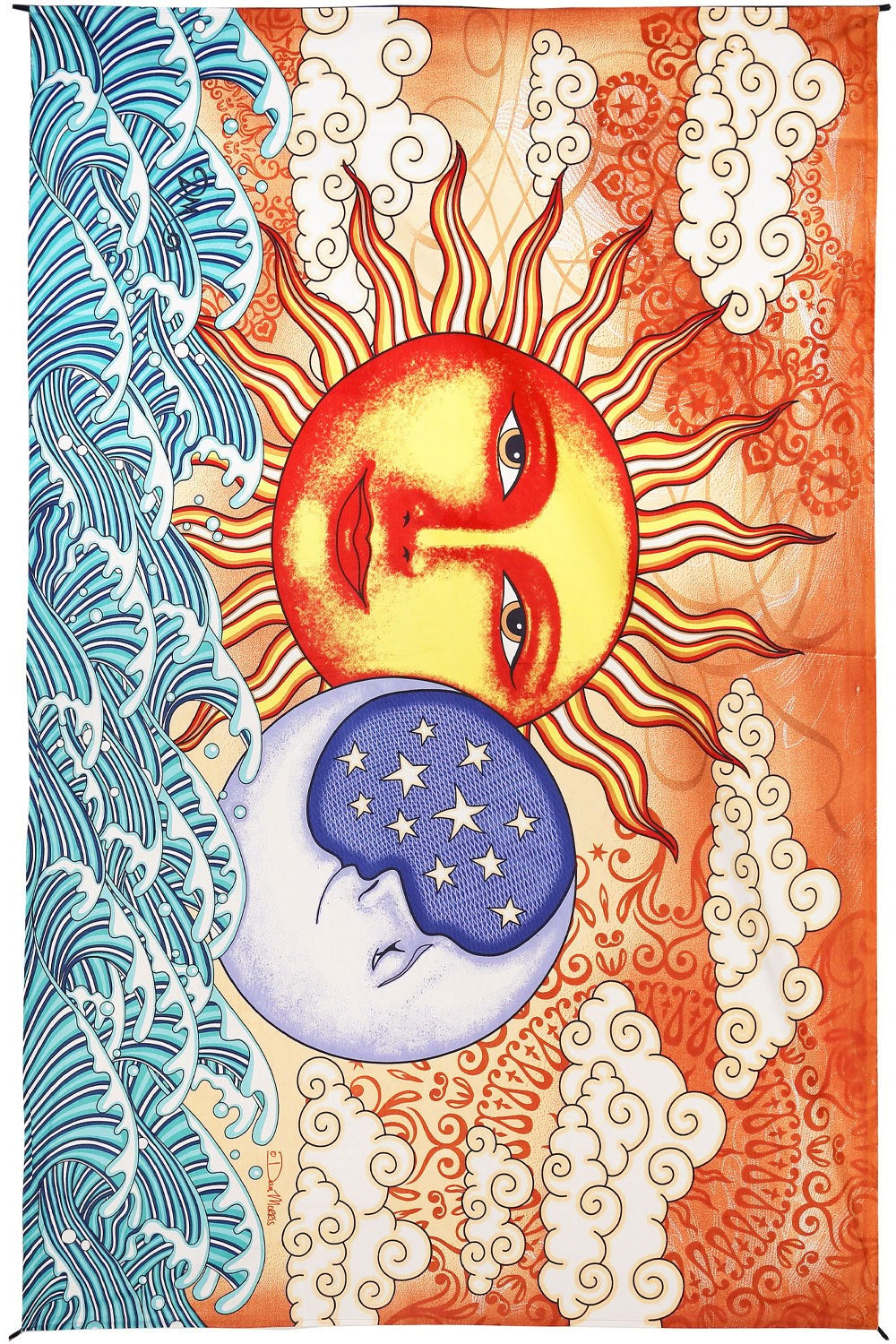 Sun & Moon Ocean Tapestry 60x90 - Art by Dan Morris