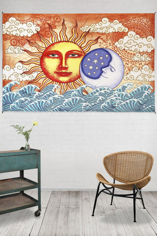 Sun & Moon Ocean Tapestry 60x90 - Art by Dan Morris