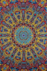 3D Psychedelic Sunburst Tapestry