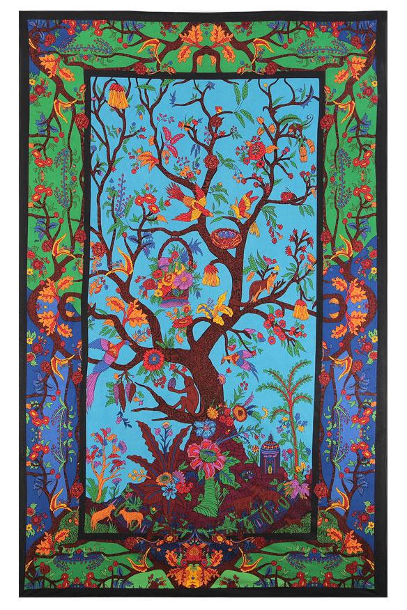3-D Colorful Tree Of Life Tapestry - eDeadShop