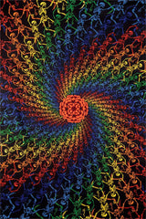 3-D Rainbow Skeletons Spiral Tapestry