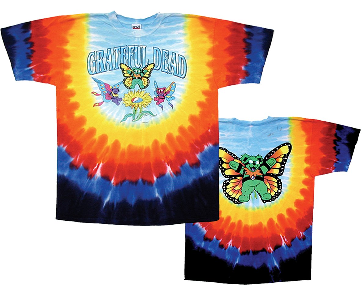 Butterfly Bears Adult tie dyed t-shirt - eDeadShop
