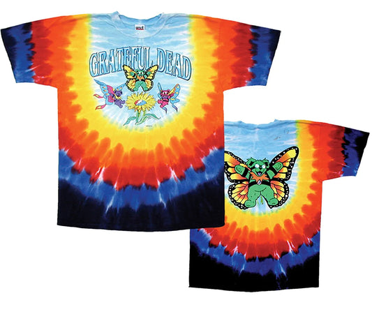 Grateful Dead Butterfly Bears Youth tie dyed t-shirt