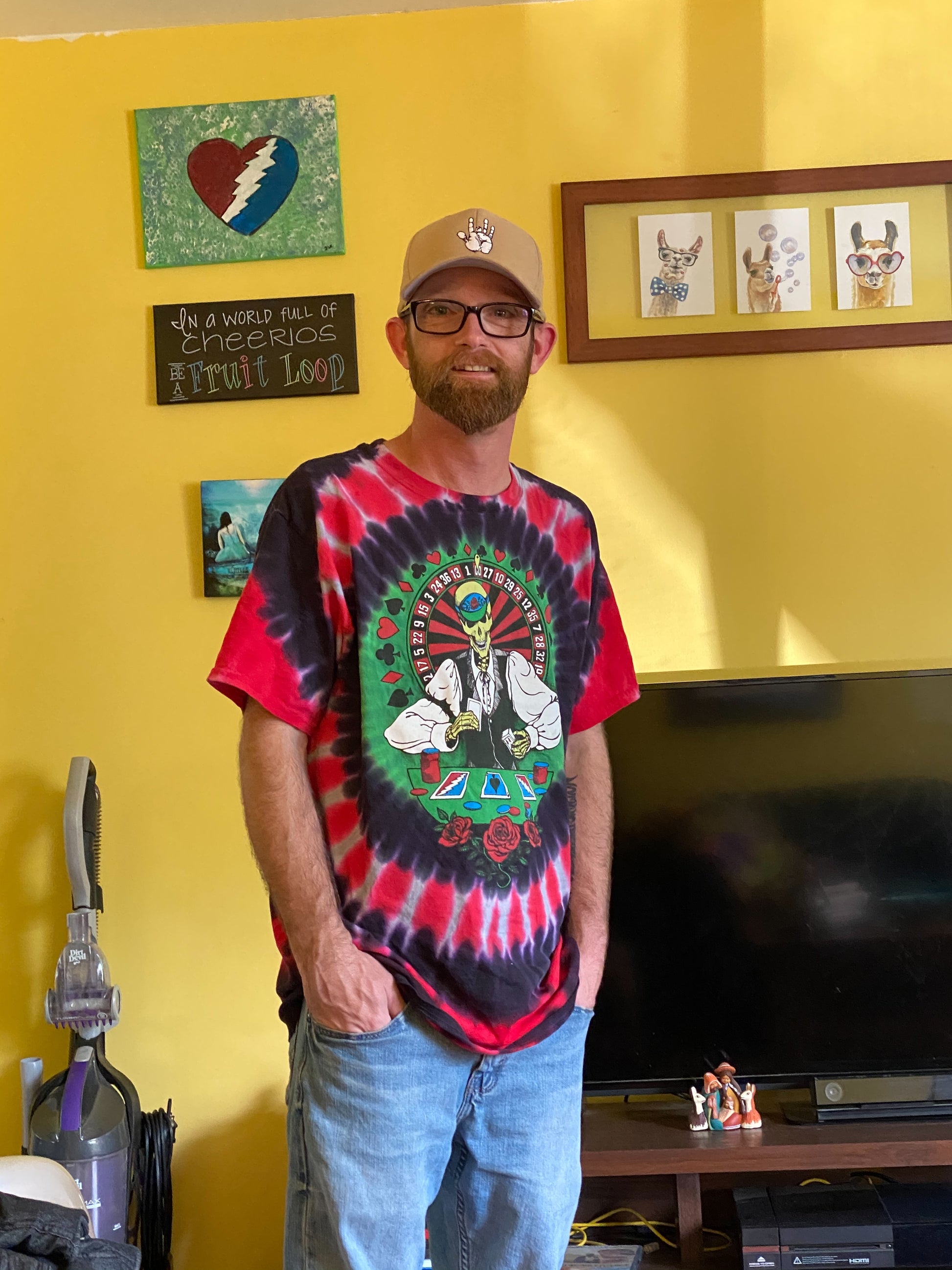 Grateful Dead Dealer tie dye t-shirt - eDeadShop
