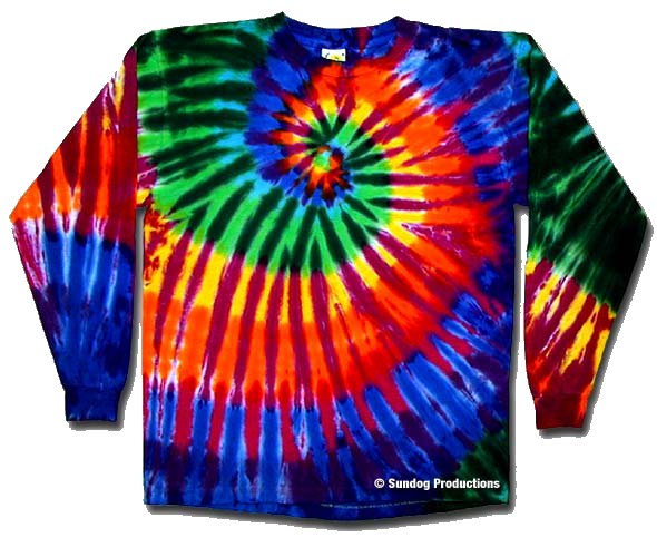 Extreme Rainbow Long Sleeve Tie Dye t-shirt - eDeadShop