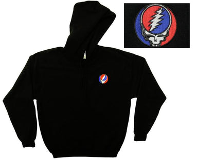 Steal your Face Embroidered Hoodie in Black