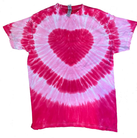 Pink Heart Youth tie dye t-shirt