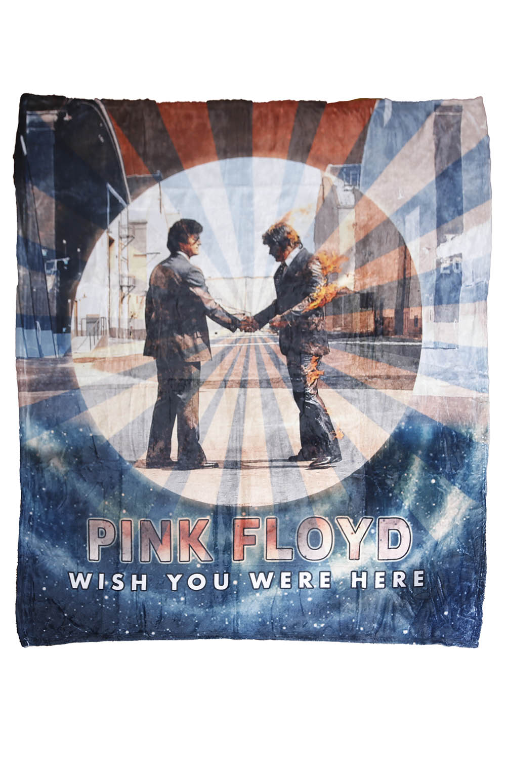 Pink Floyd Fleece Throw Blanket Wish You Were Here Galaxy - eDeadShop
