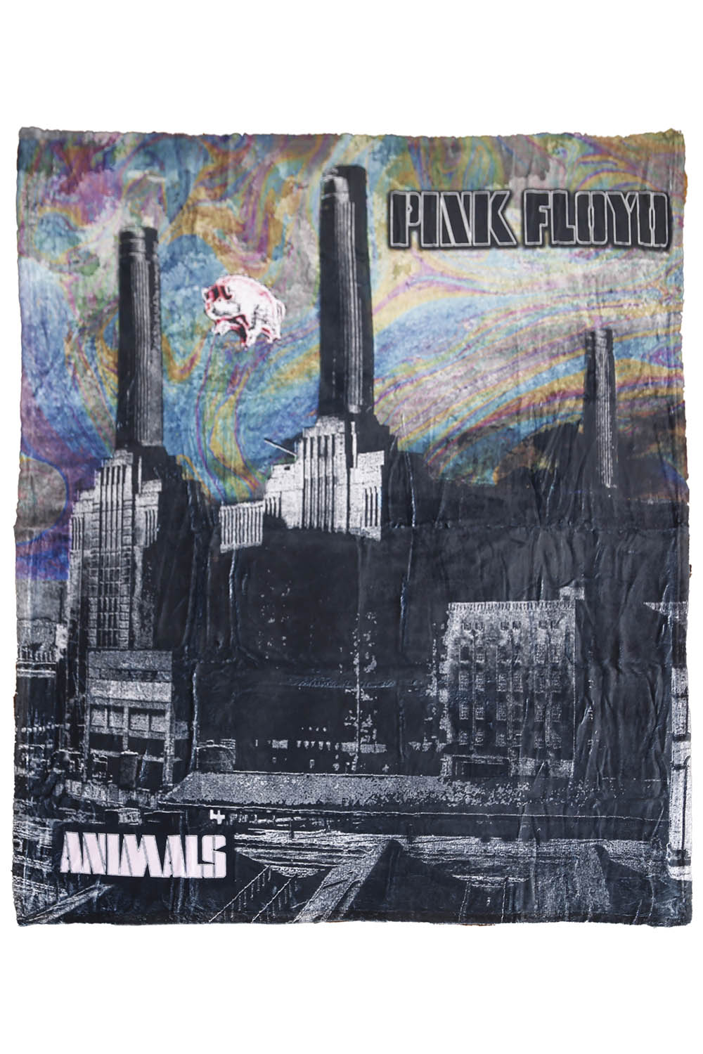 Pink Floyd Fleece Throw Blanket Animals Two Tone - eDeadShop