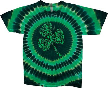 St Patrick's Day Tie Dye Shirt Green Shamrock T-Shirt – eDeadShop