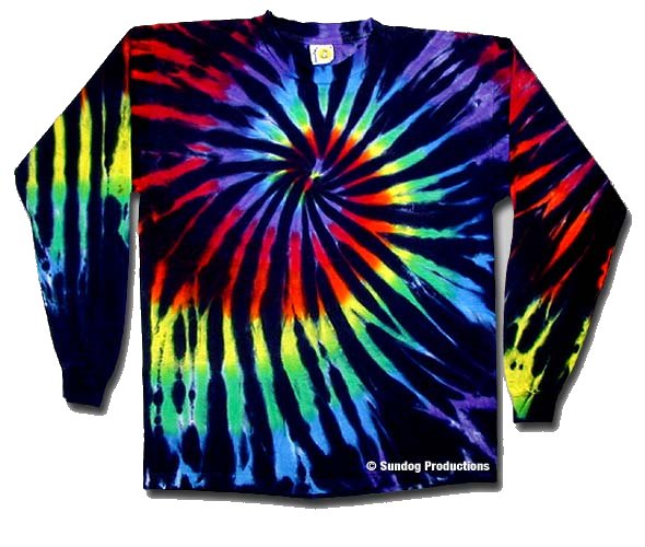 Stained Glass Long Sleeve Tie Dye Shirt