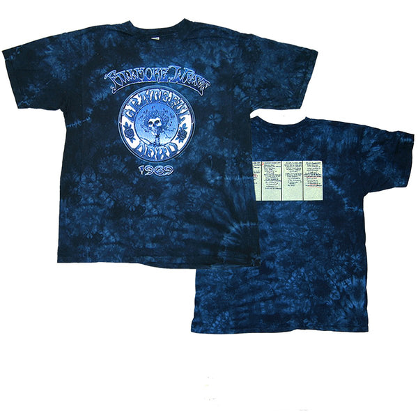 00's GRATEFUL DEAD 1969フィルモアウエスト Tシャツ M Grateful Dead Fillmore West T-Shirt - Navy Tie Dye | eDeadShop