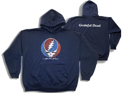 Distress Your Face Navy Hoodie - eDeadShop