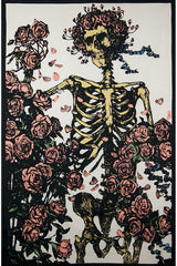 Grateful Dead Faded Skeleton & Roses 3D Tapestry