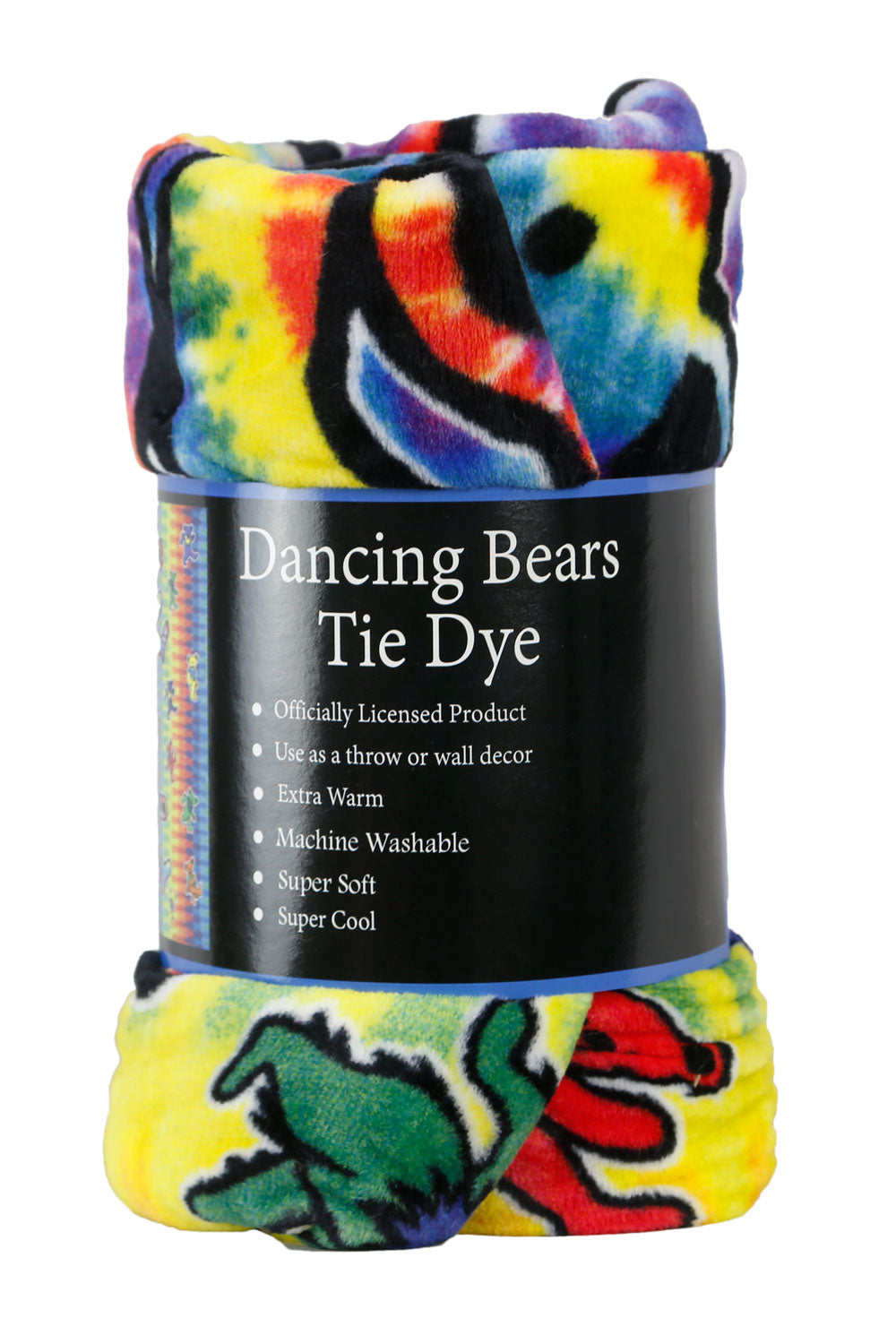 Grateful Dead Tie Dye Bears Fleece Throw Blanket - eDeadShop