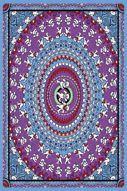Grateful Dead Blue Bears Tapestry - eDeadShop