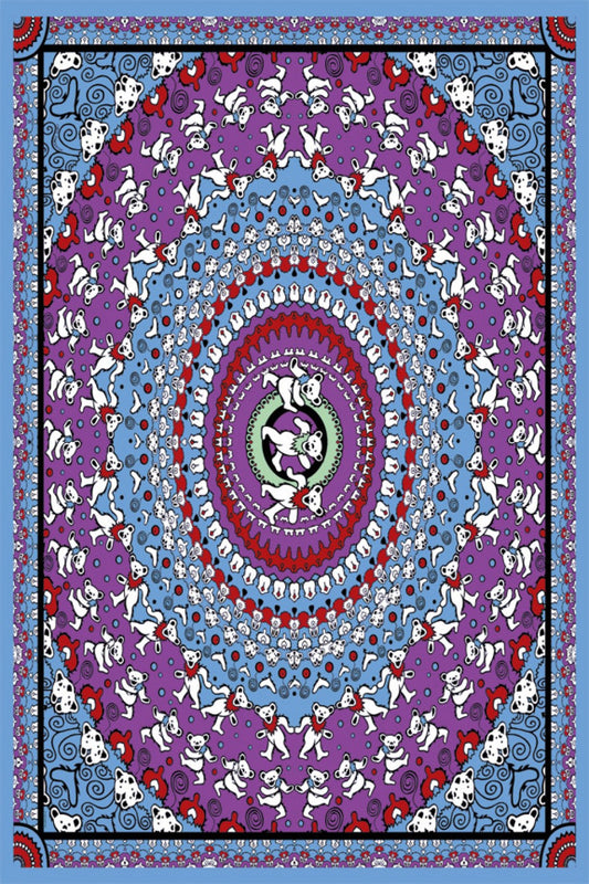 Grateful Dead Blue Bears Tapestry - eDeadShop