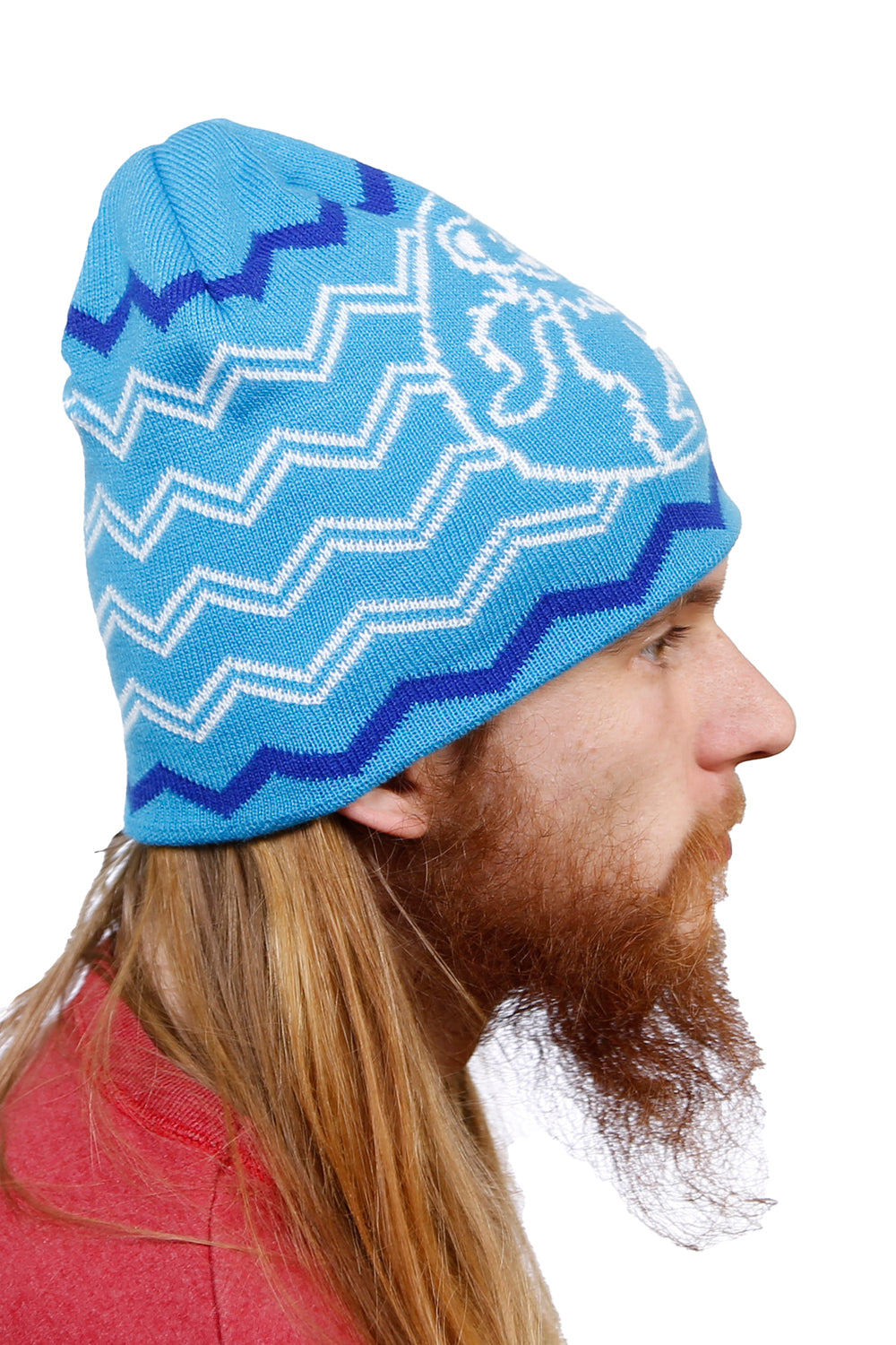 Grateful Dead Knit Dancing Bear Beanie Hat in Blue - eDeadShop