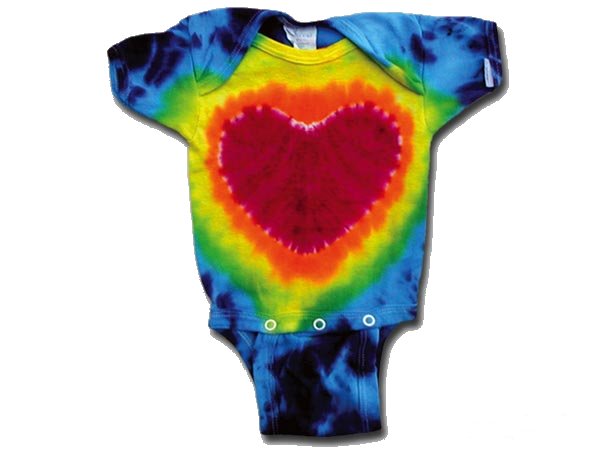 Rainbow Heart Tie Dyed Romper
