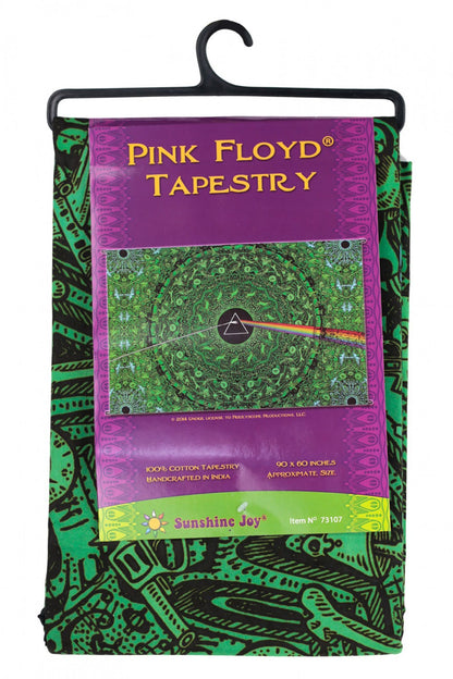 Pink Floyd The Dark Side of the Moon Lyrics Green Tapestry - Art by Chris Pinkerton