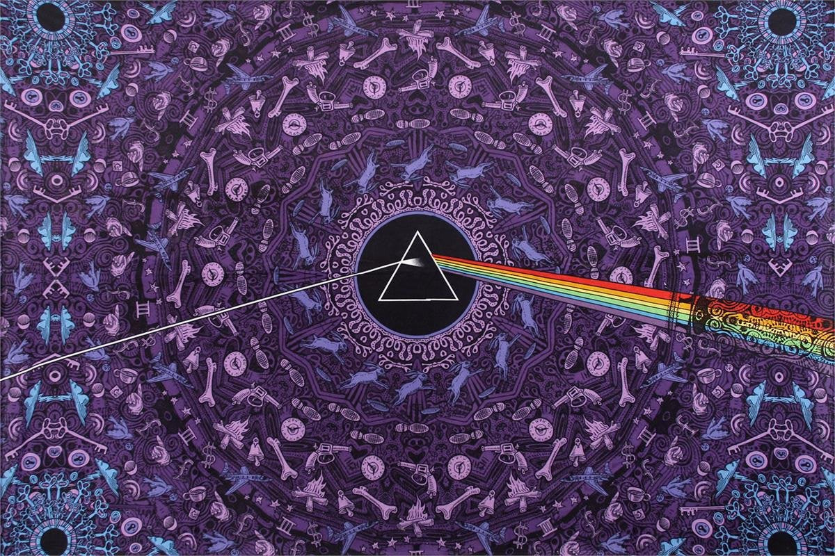 3-D Pink Floyd Dark Side Lyrics Purple Tapestry