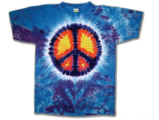 Peace Sign Youth tie dye t-shirt - eDeadShop